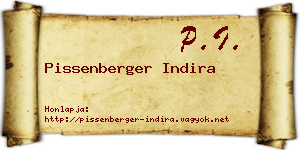 Pissenberger Indira névjegykártya